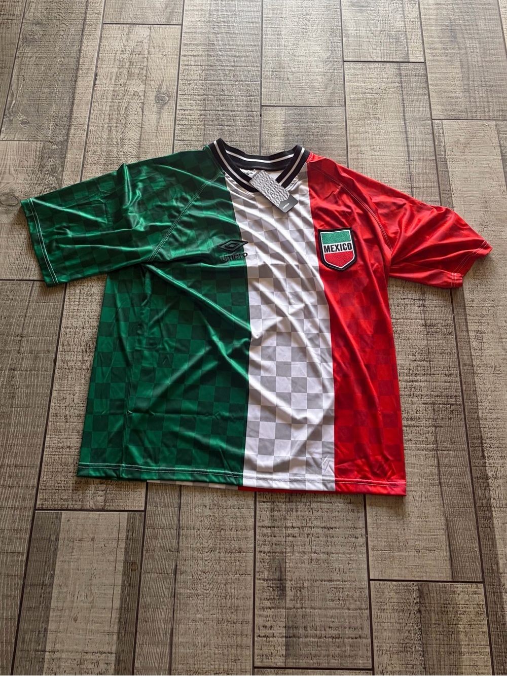 Umbro Mexico Soccer National Team Jersey Green White Red MEXICO Men’s Size L
